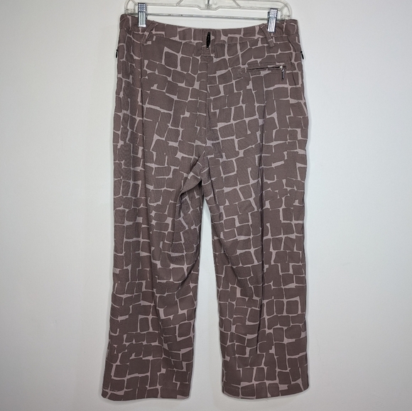 Jamie Sadock Muted Purple Geometric Capri Golf Pant 8 - Picture 6 of 10